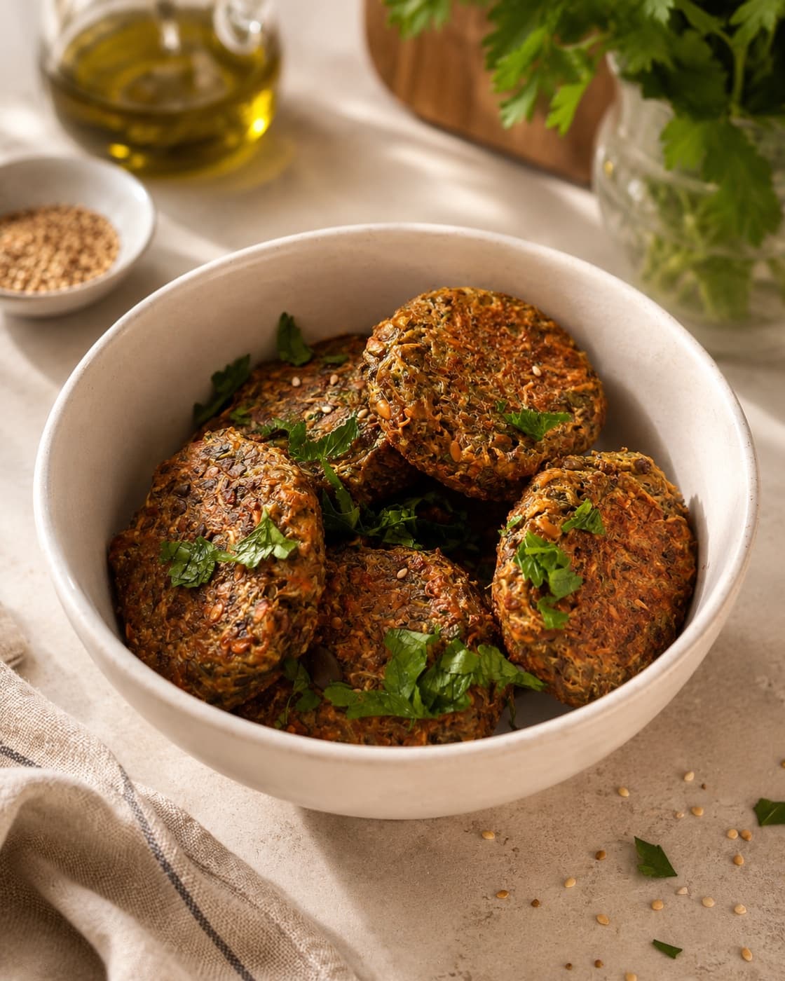 Fırında Yeşil Mercimek Köftesi