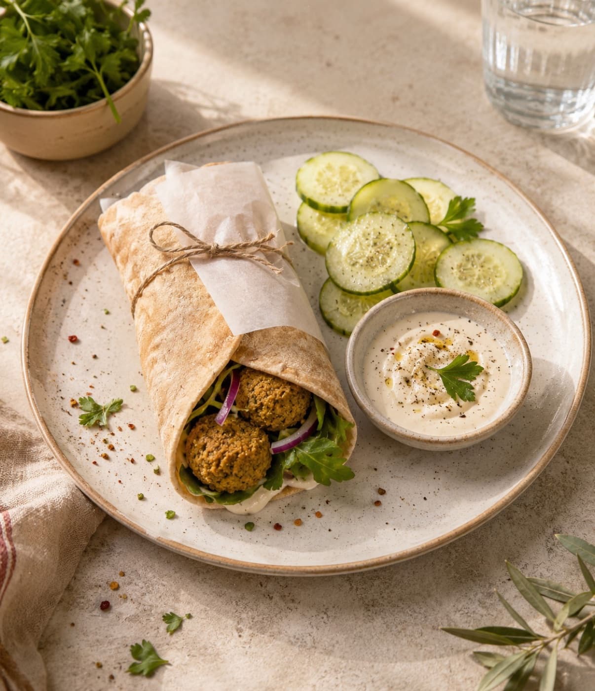 Fırında Falafel Wrap