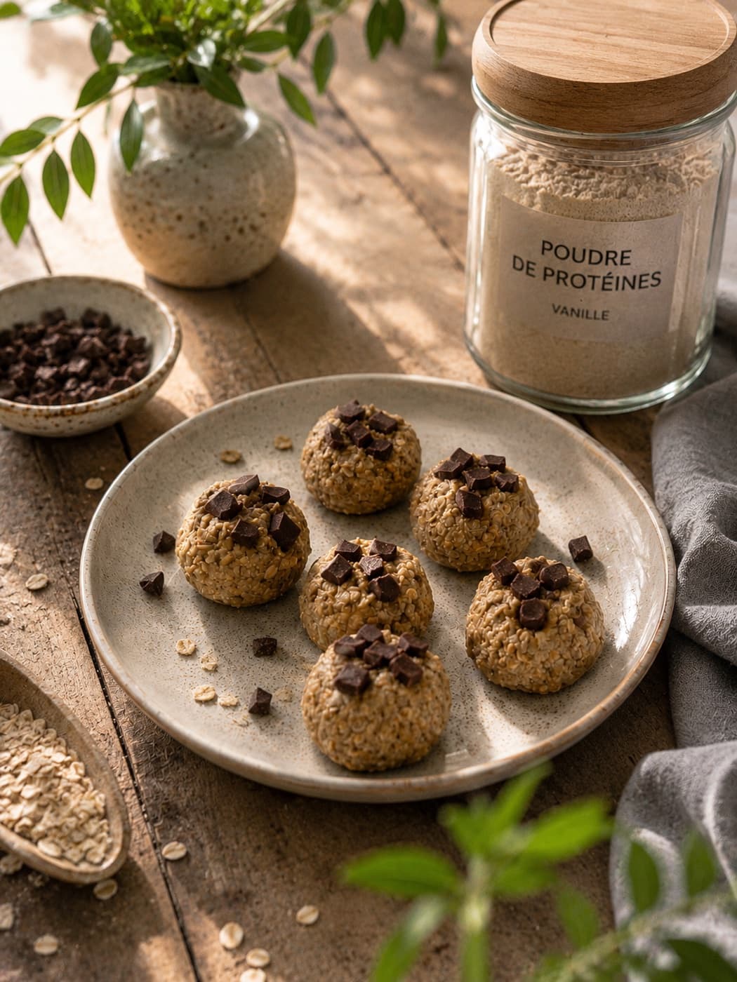 Yüksek Proteinli Cookie Hamuru Topları