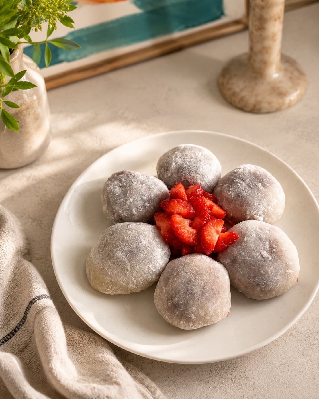 Çilekli Baharatlı Kırmızı Fasulyeli Mochi