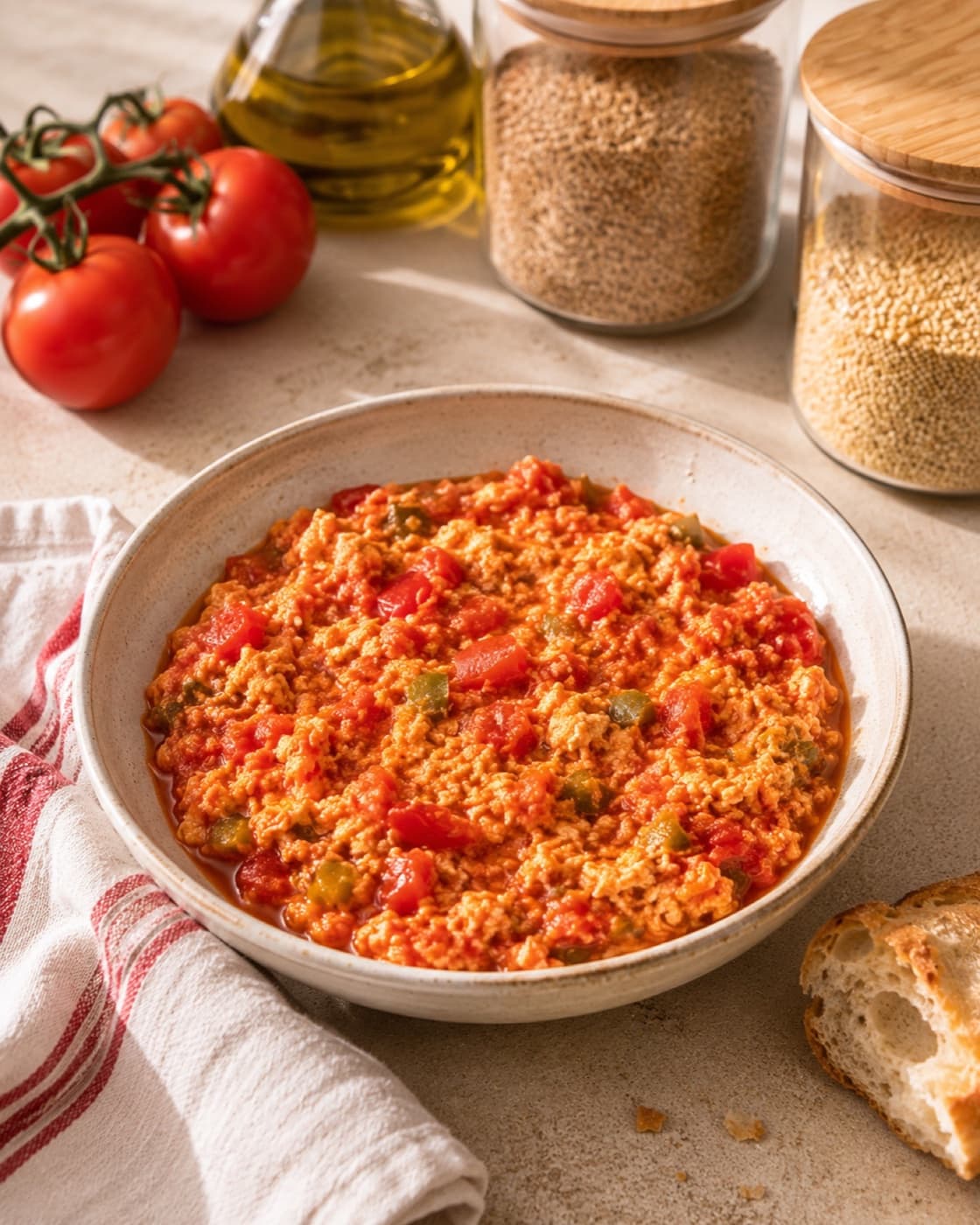 Menemen — œufs à la turque, tomate et poivron